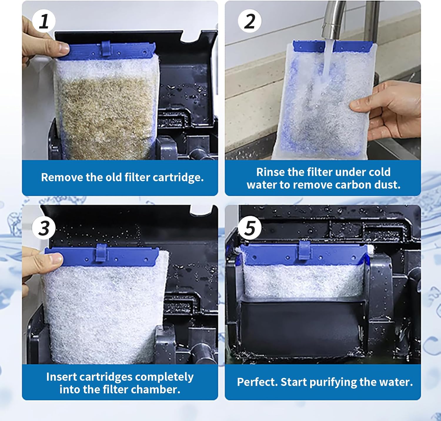 16-Pack Large Aquarium Filter Cartridges