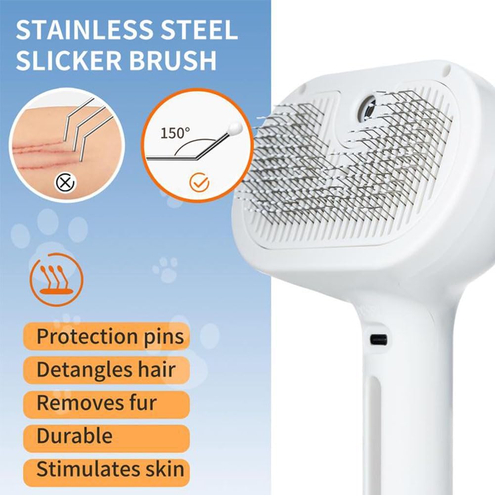 2-Pack 3-in-1 Spray Grooming Brushes