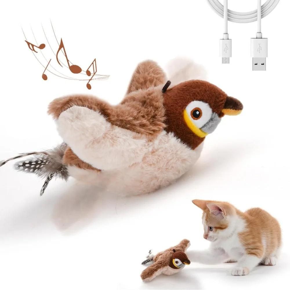 Rechargeable Touch-Activated Cat Plush Toy