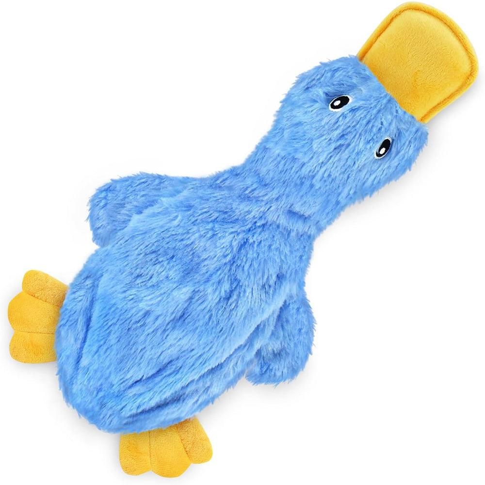 Interactive Plush Duck Chew Toy – Blue