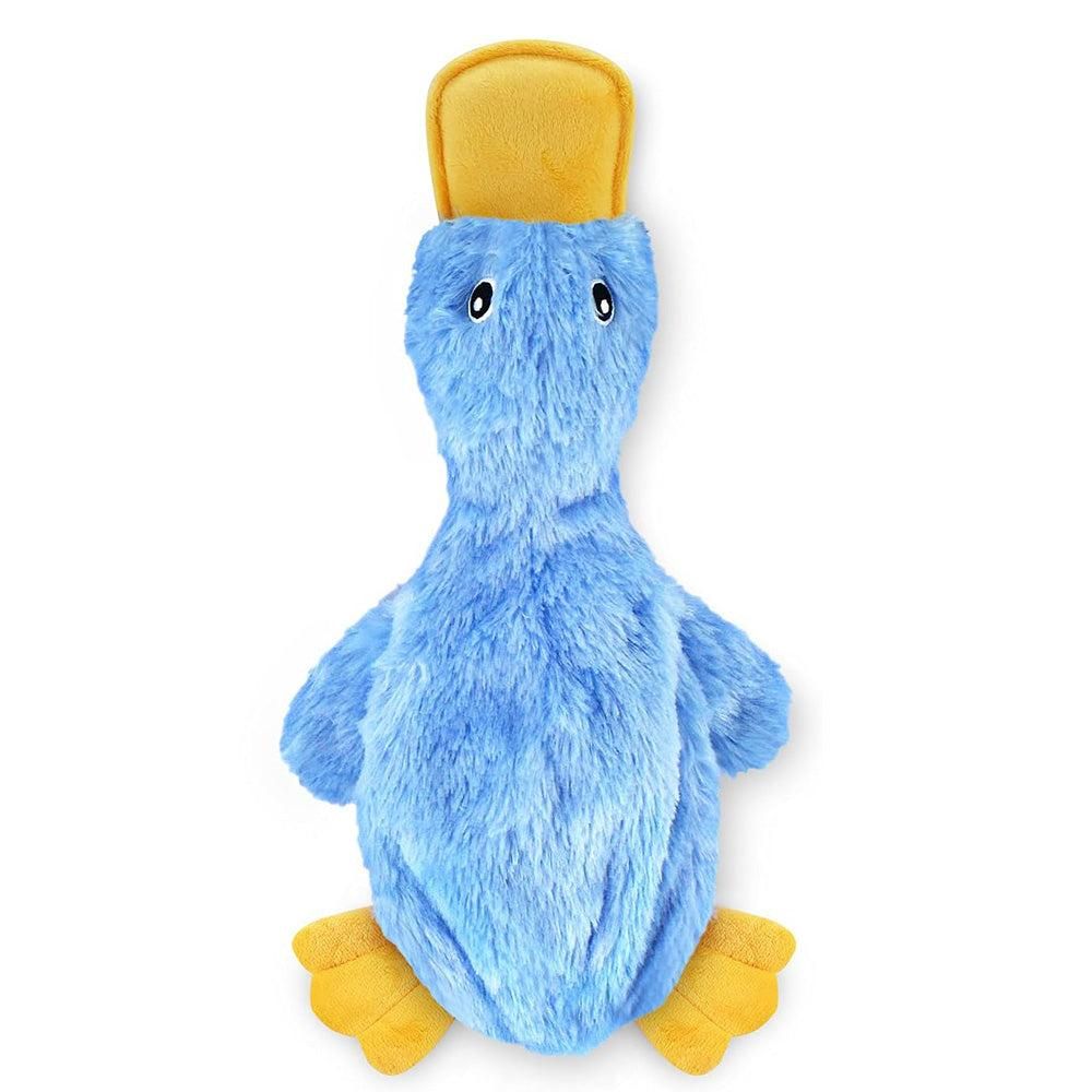 Interactive Plush Duck Chew Toy – Blue