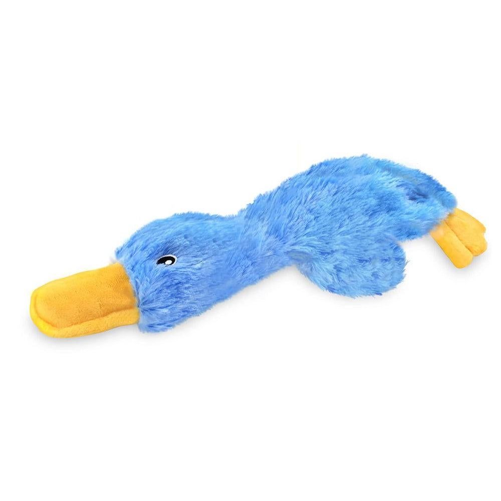 Interactive Plush Duck Chew Toy – Blue