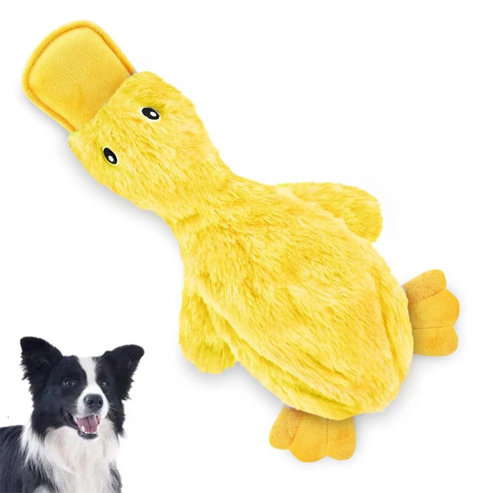 Interactive Plush Duck Chew Toy – Blue