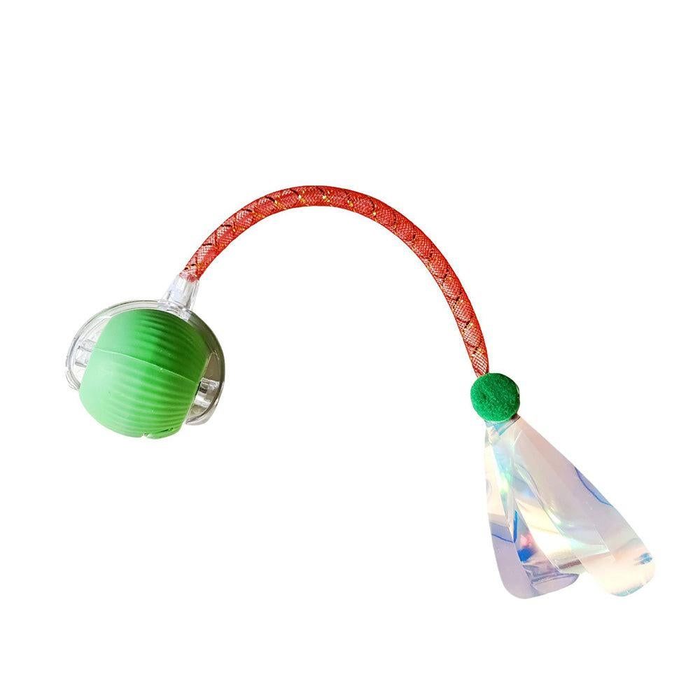 Interactive Auto-Rolling Cat Ball with Dragonfly Tail