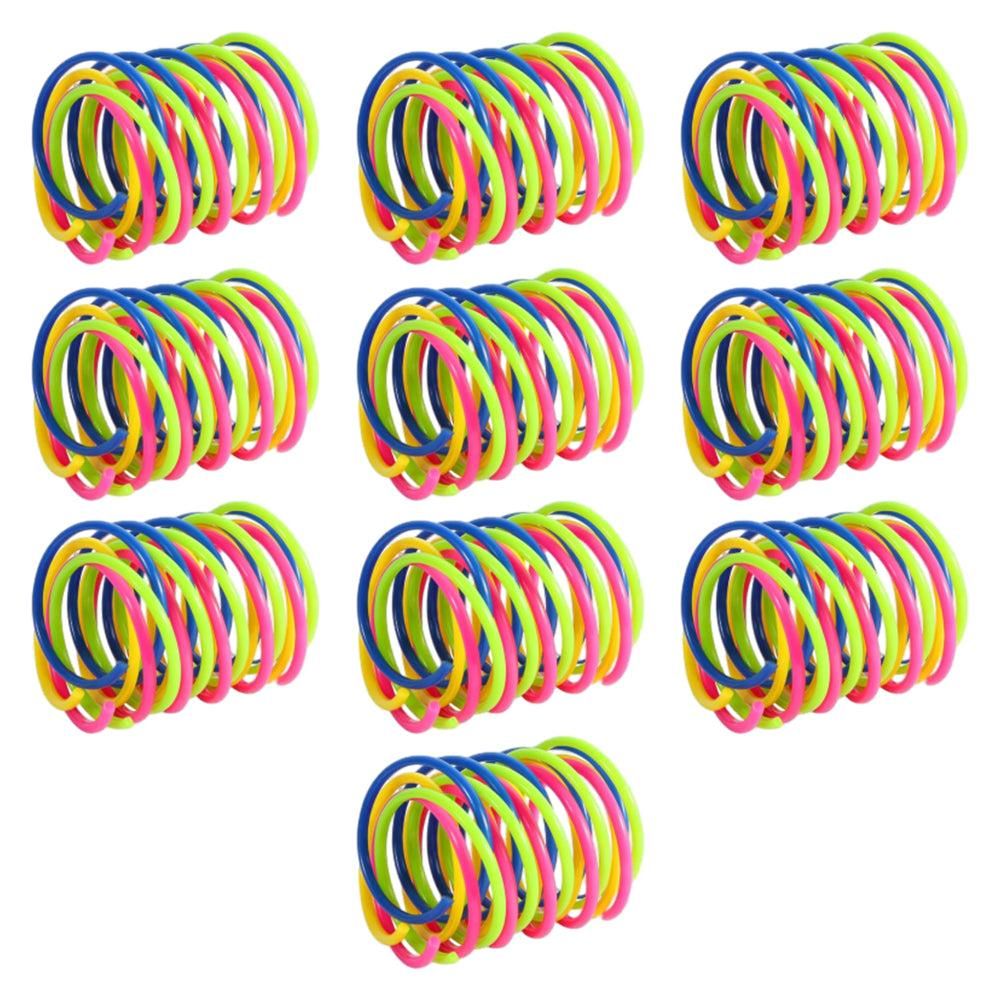 40-Pack Colourful Cat Spring Toys