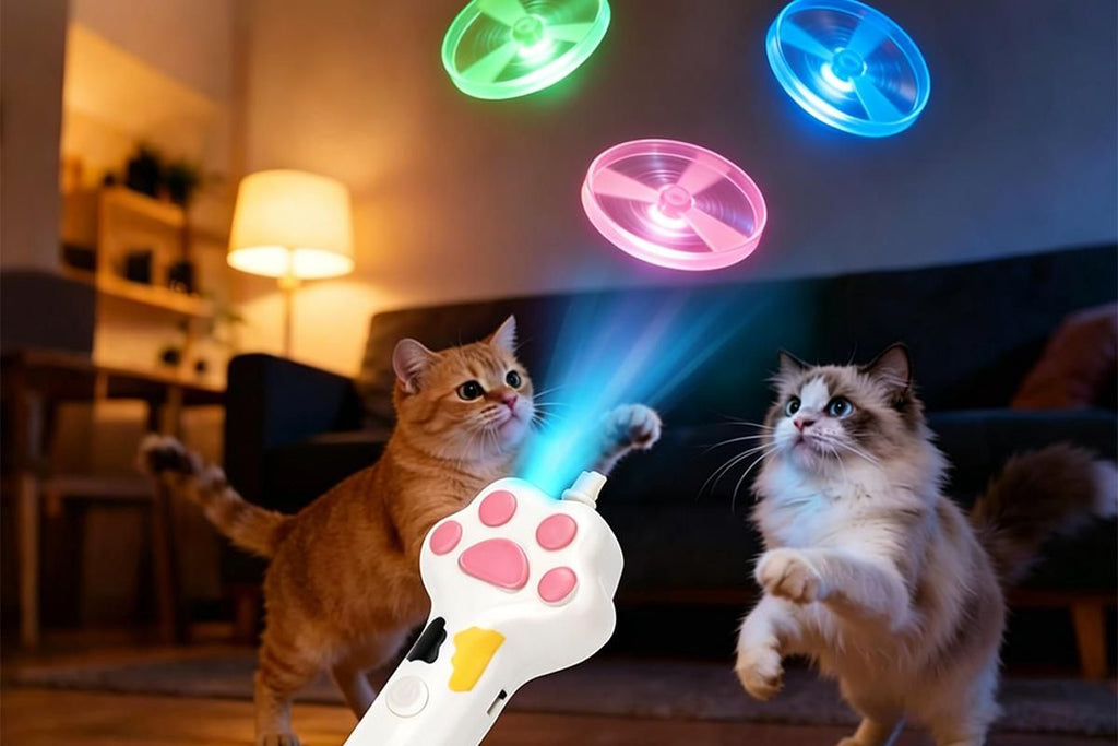 LED Cat Disc Launcher Toy