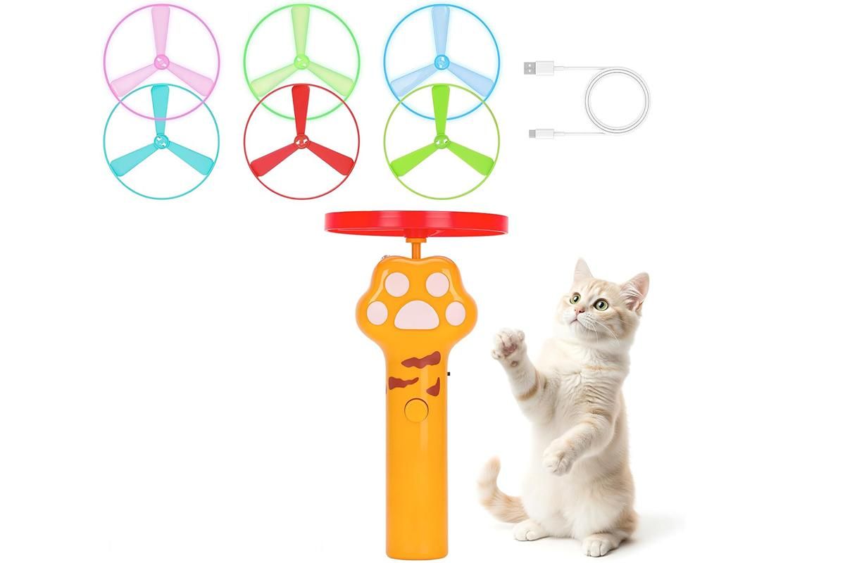 LED Cat Disc Launcher Toy