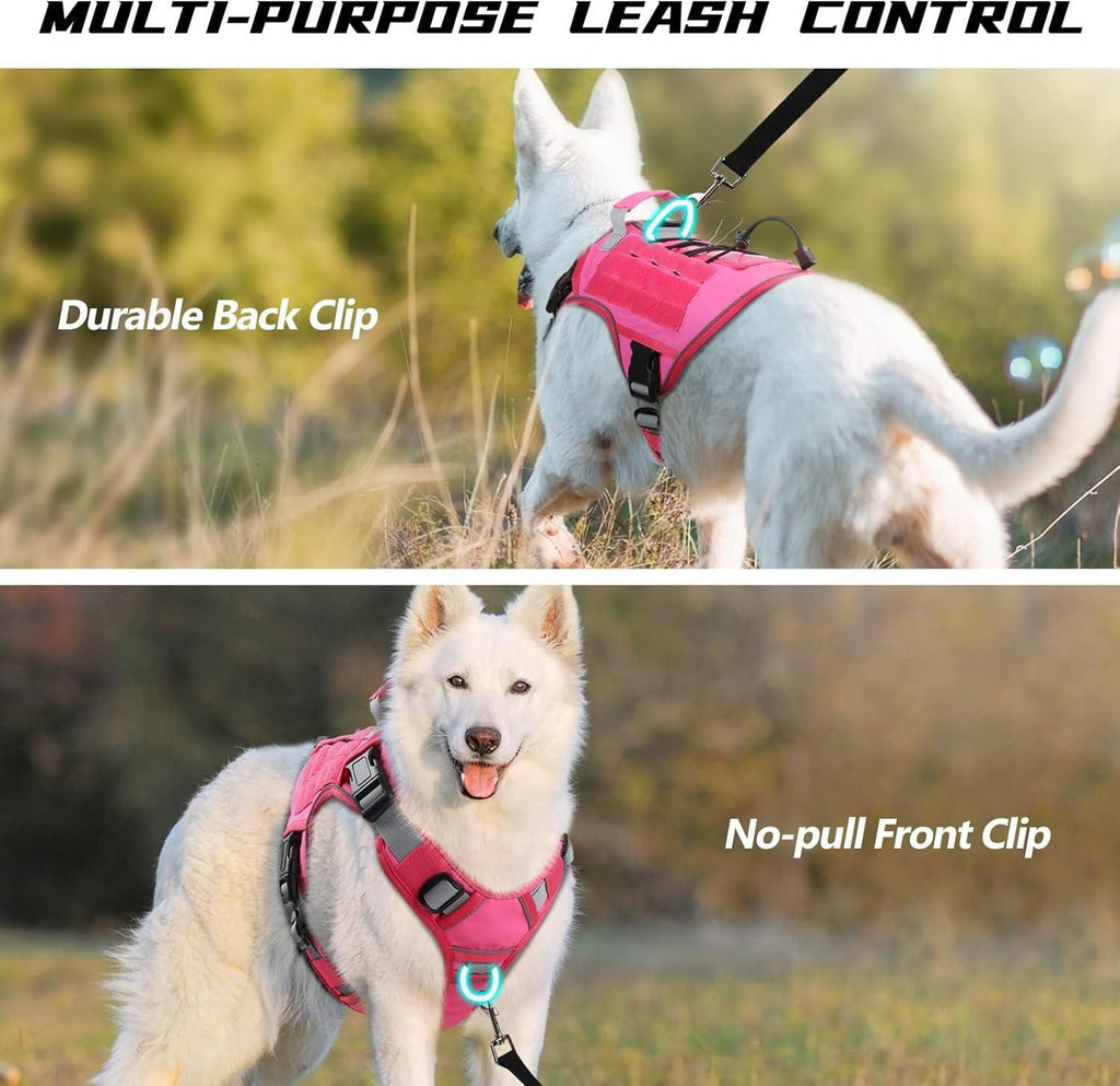 No-Pull Reflective Dog Harness – Black, Size L