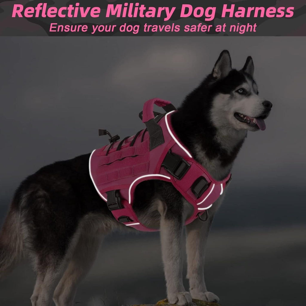 No-Pull Reflective Dog Harness – Black, Size L