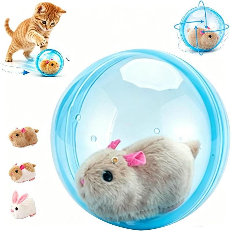 Self-Rolling Interactive Plush Pet Ball