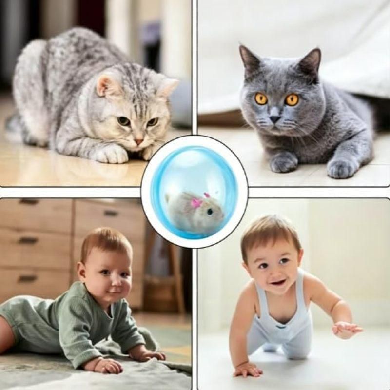 Self-Rolling Interactive Plush Pet Ball