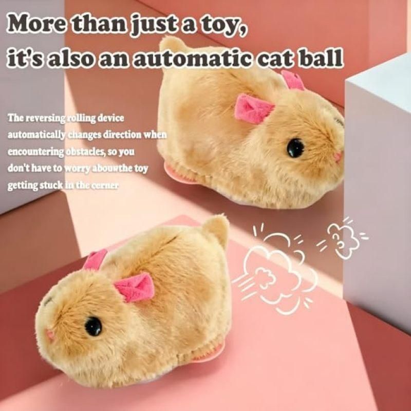 Self-Rolling Interactive Plush Pet Ball