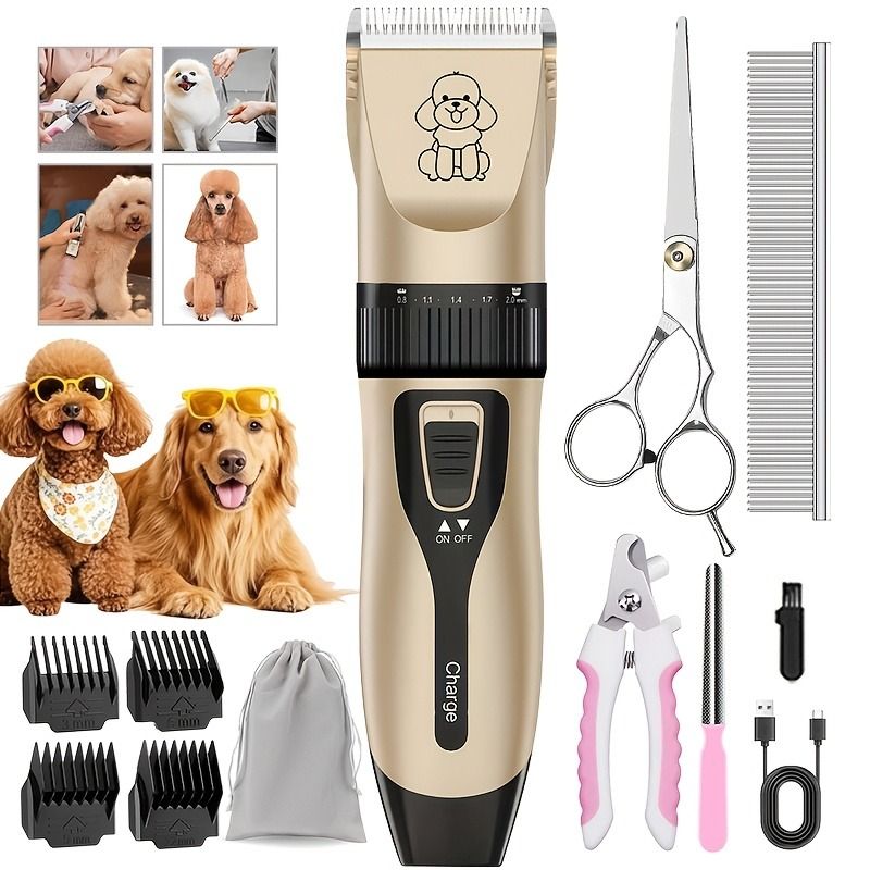 Rechargeable Low-Noise Pet Clipper Kit