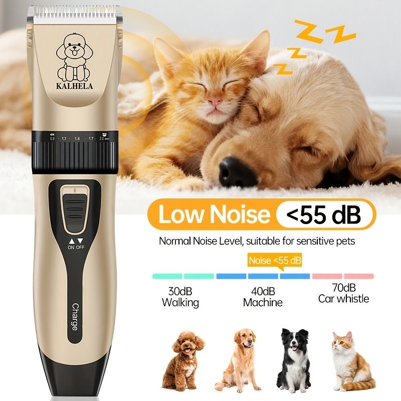 Rechargeable Low-Noise Pet Clipper Kit