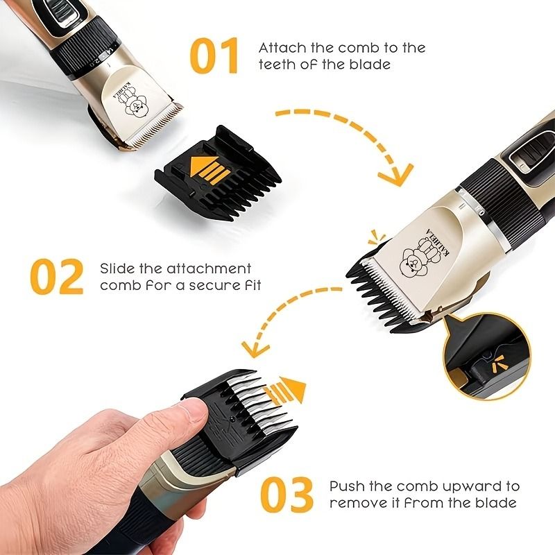 Rechargeable Low-Noise Pet Clipper Kit