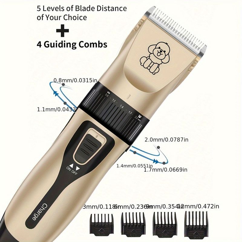 Rechargeable Low-Noise Pet Clipper Kit