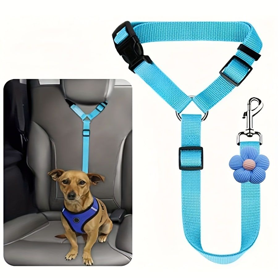 Adjustable Dog Car Seat Belt – Black