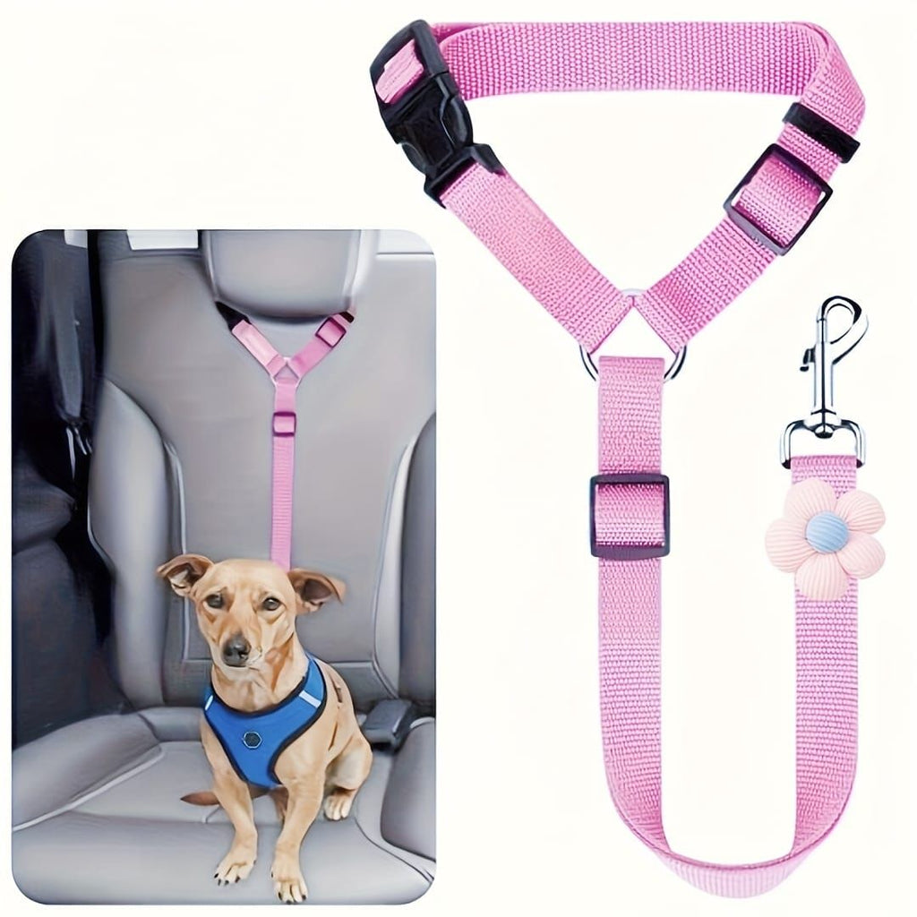 Adjustable Dog Car Seat Belt – Black