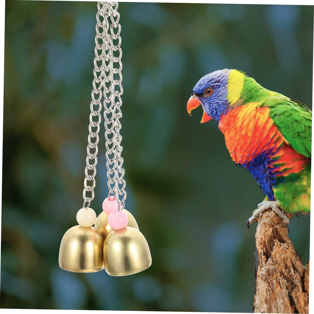 4-Piece Parrot Bell & Cage Toy Set