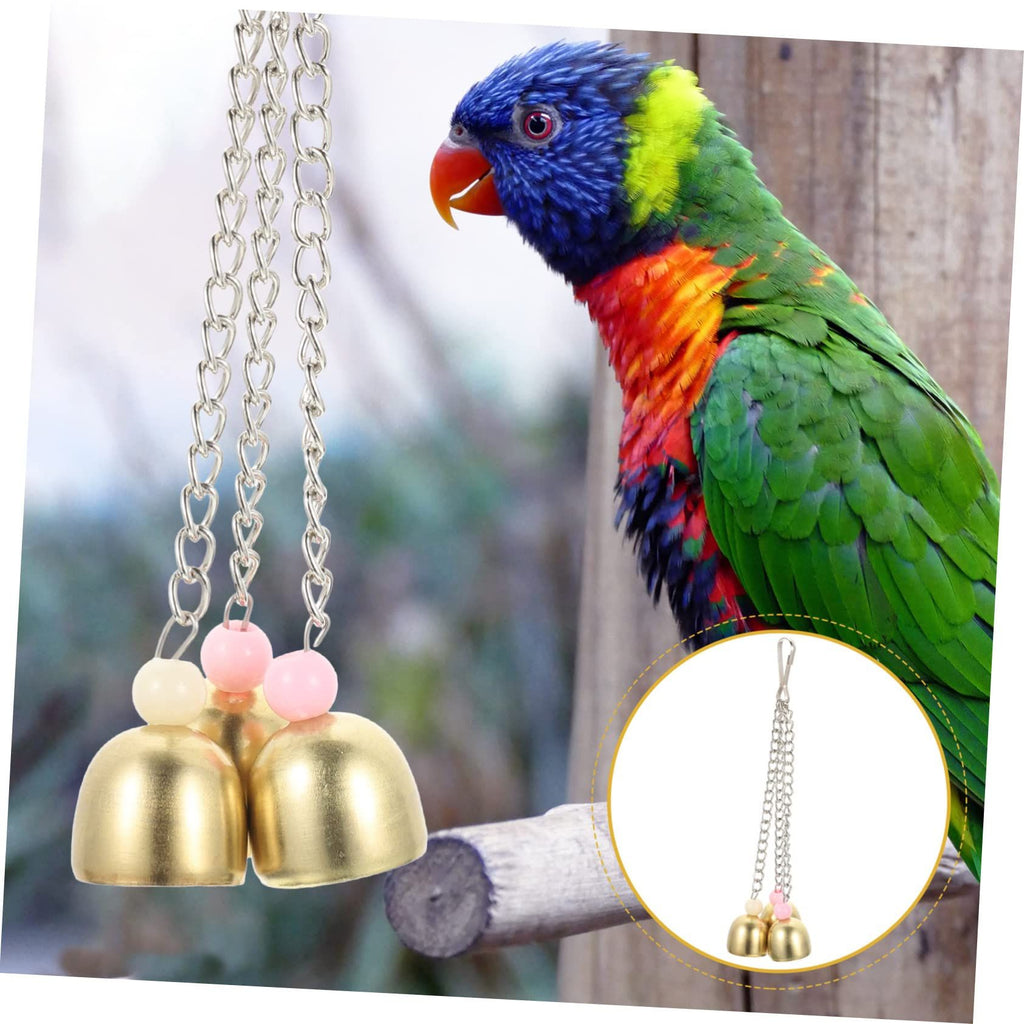 4-Piece Parrot Bell & Cage Toy Set