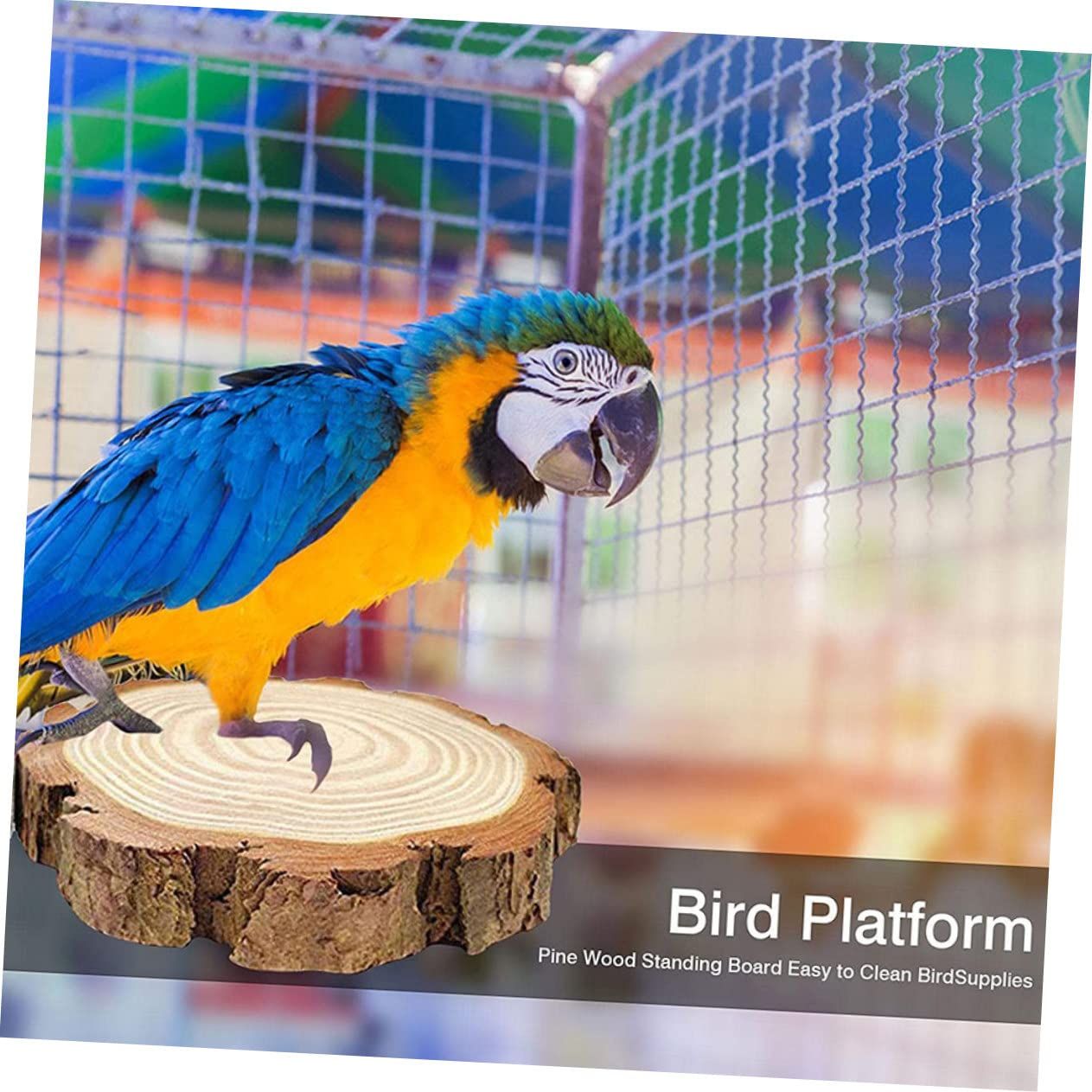 2-Pack Round Wooden Bird Perches