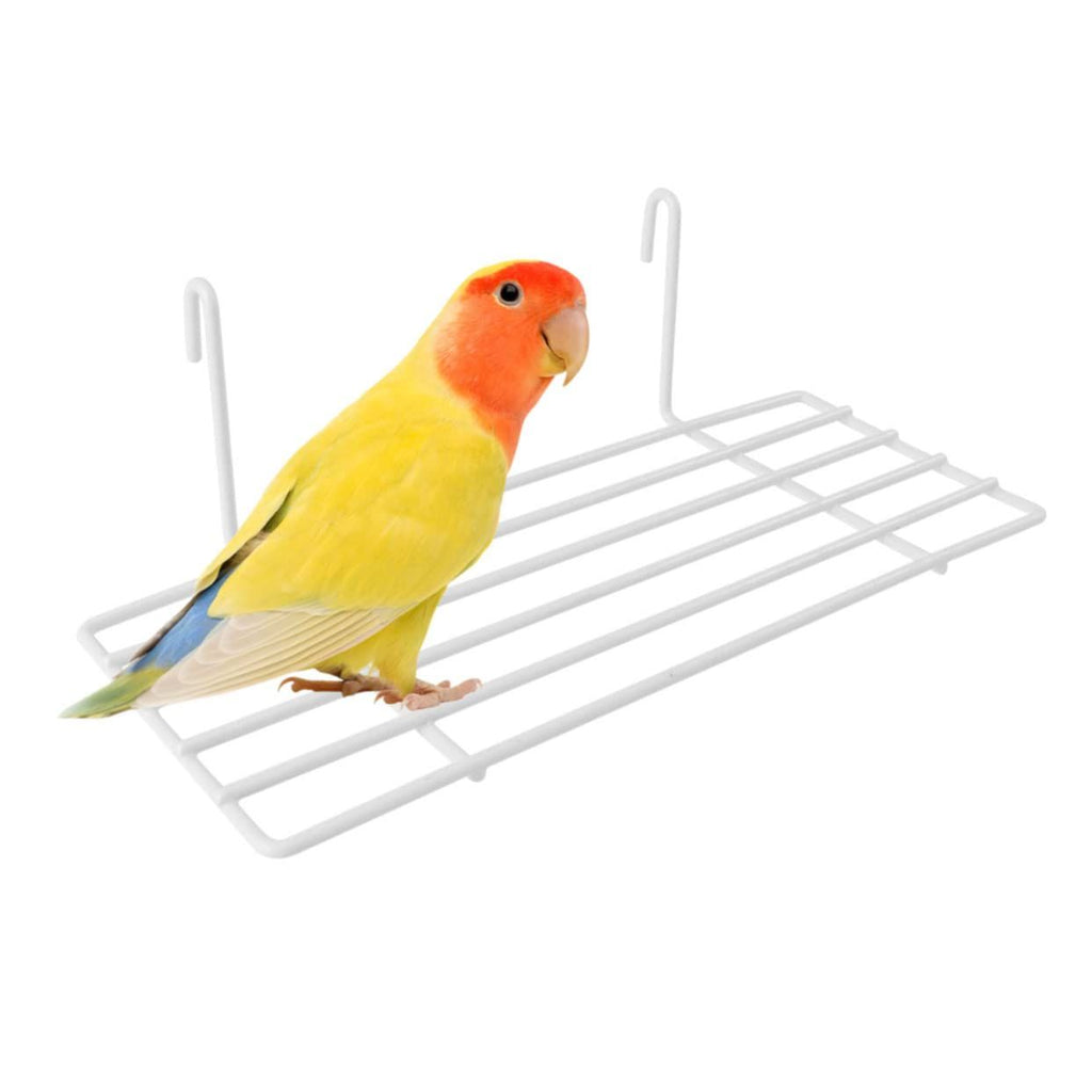 3-Pack Metal Bird Cage Shelves – Grey