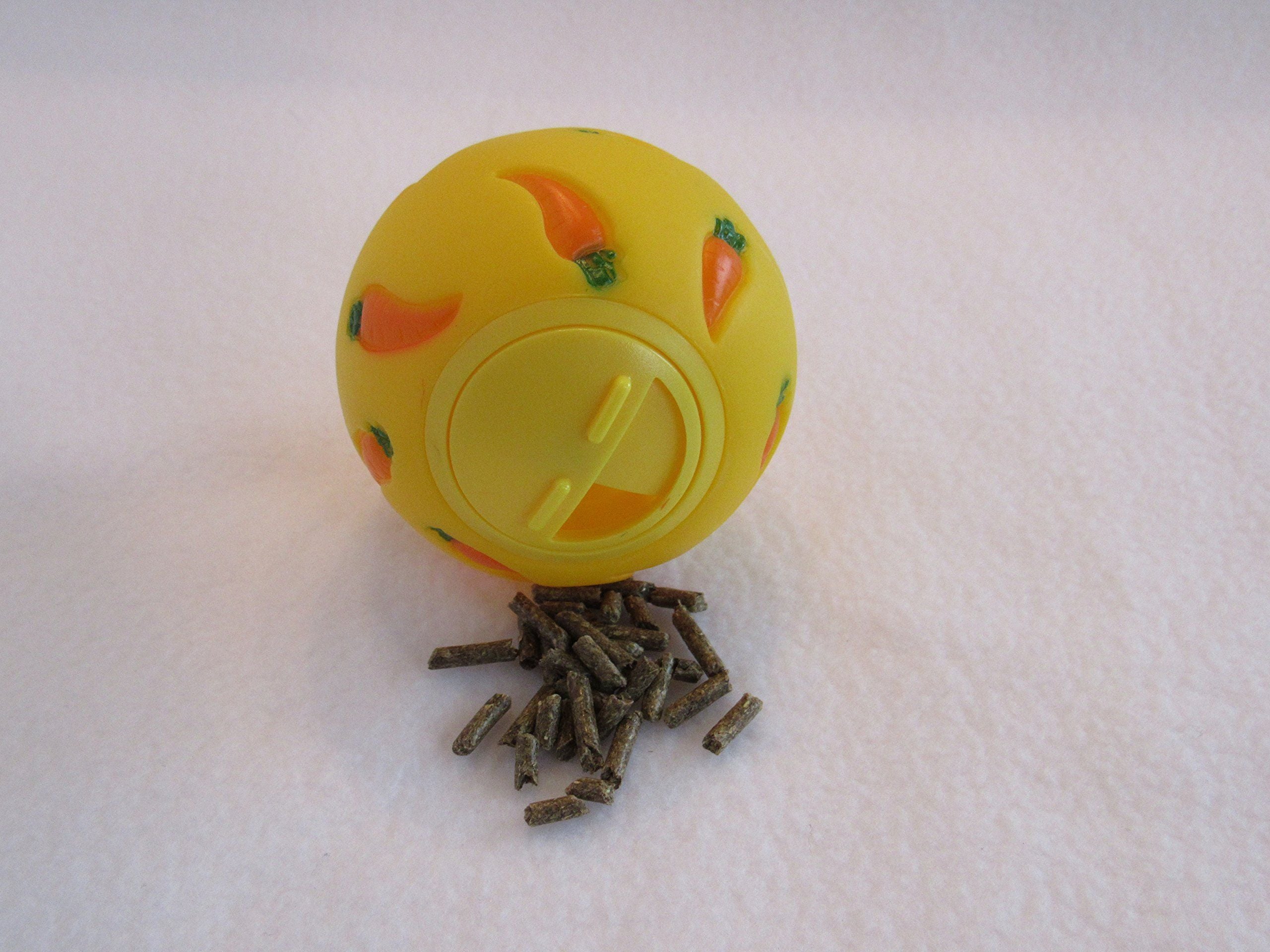 Adjustable Small-Animal Treat Ball – Yellow