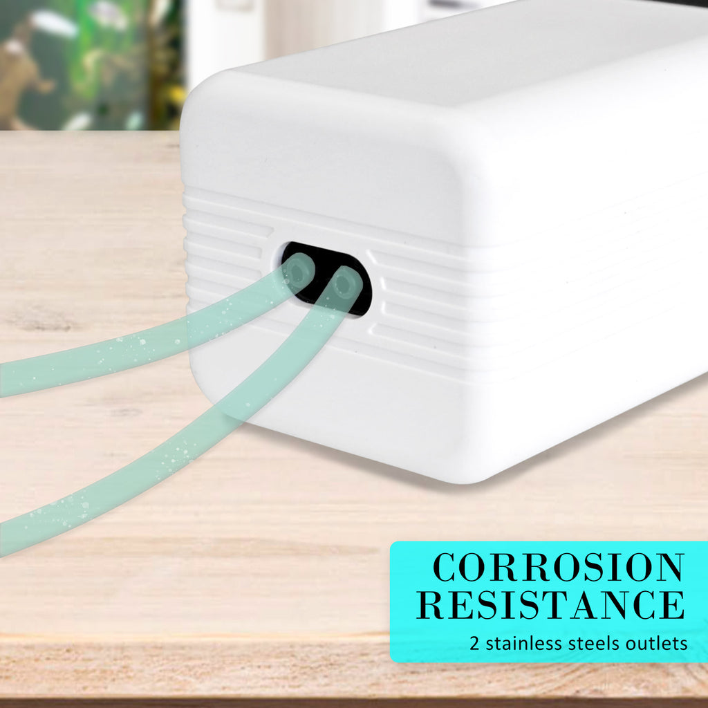 180L/H Dual-Outlet Aquarium Air Pump – 4W