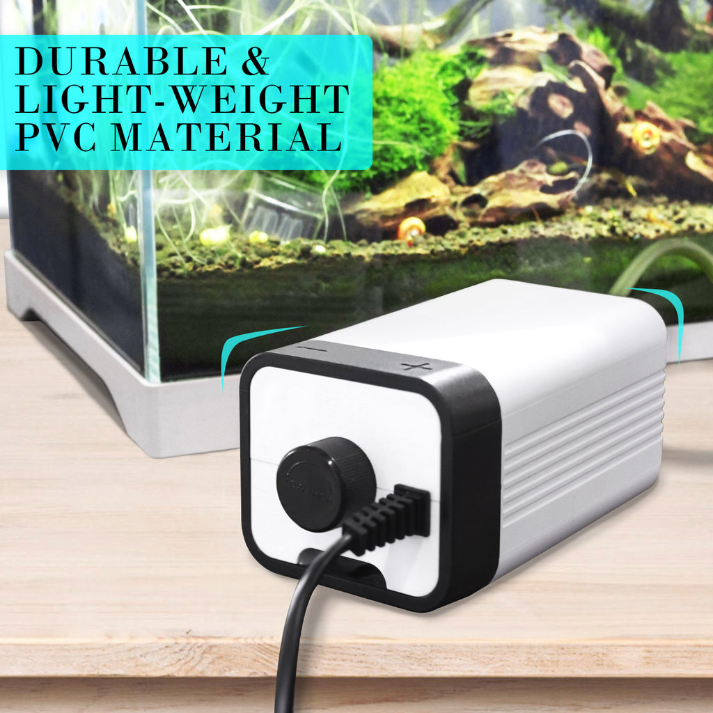 180L/H Dual-Outlet Aquarium Air Pump – 4W
