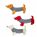 2-Pack Squeaky Sausage Dog Plush Toys
