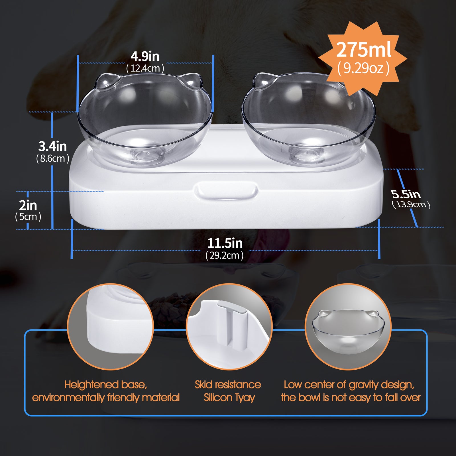 Portable Anti-Slip Pet Bowl