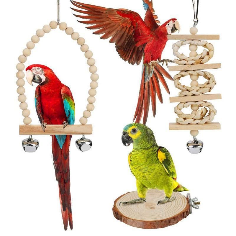17-Piece Bird Cage Toy & Swing Set