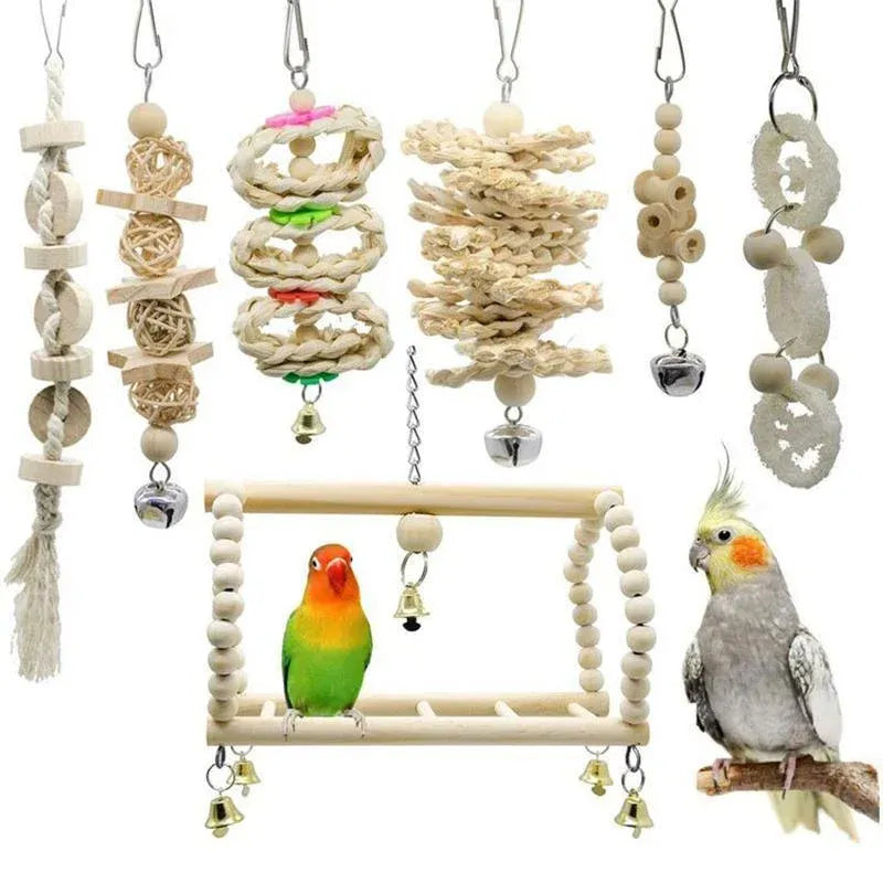17-Piece Bird Cage Toy & Swing Set