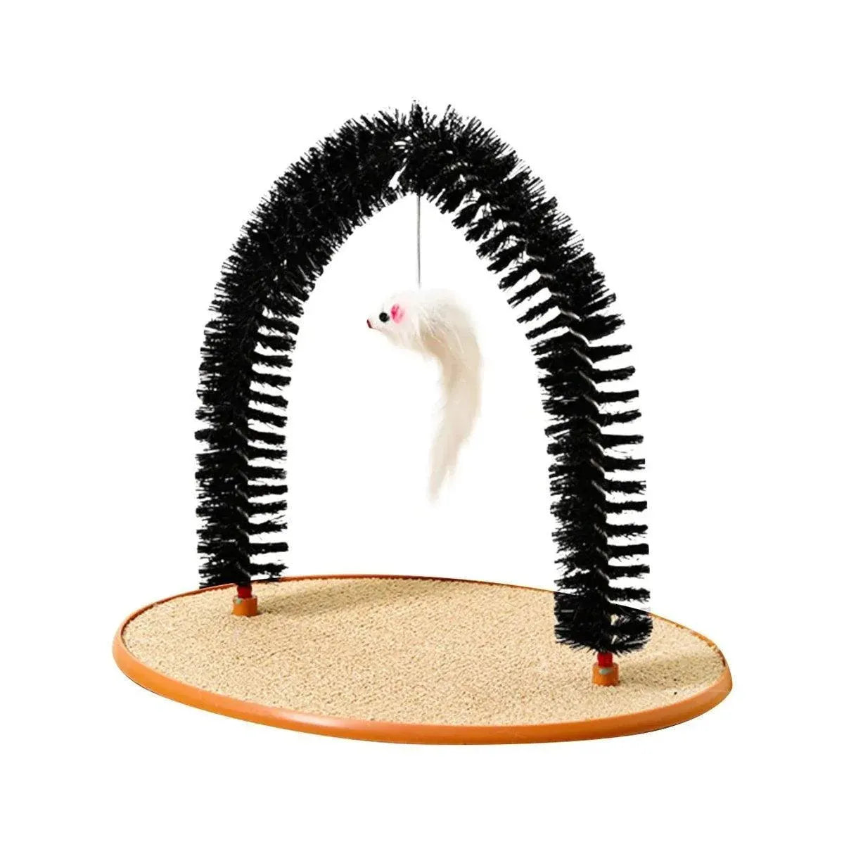 Interactive Cat Self-Grooming Arch with Toy