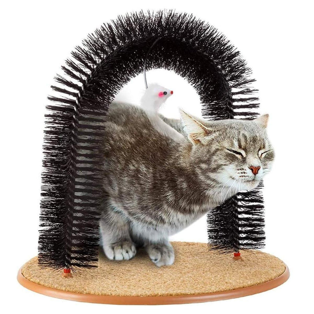 Interactive Cat Self-Grooming Arch with Toy
