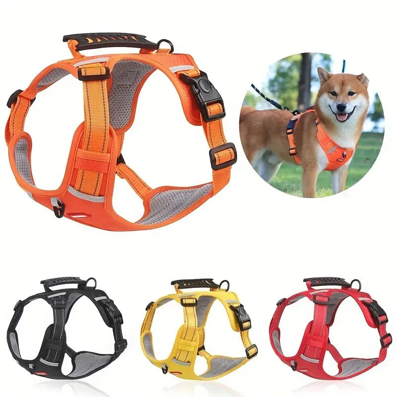 Reflective No-Pull Dog Harness & Leash – Large