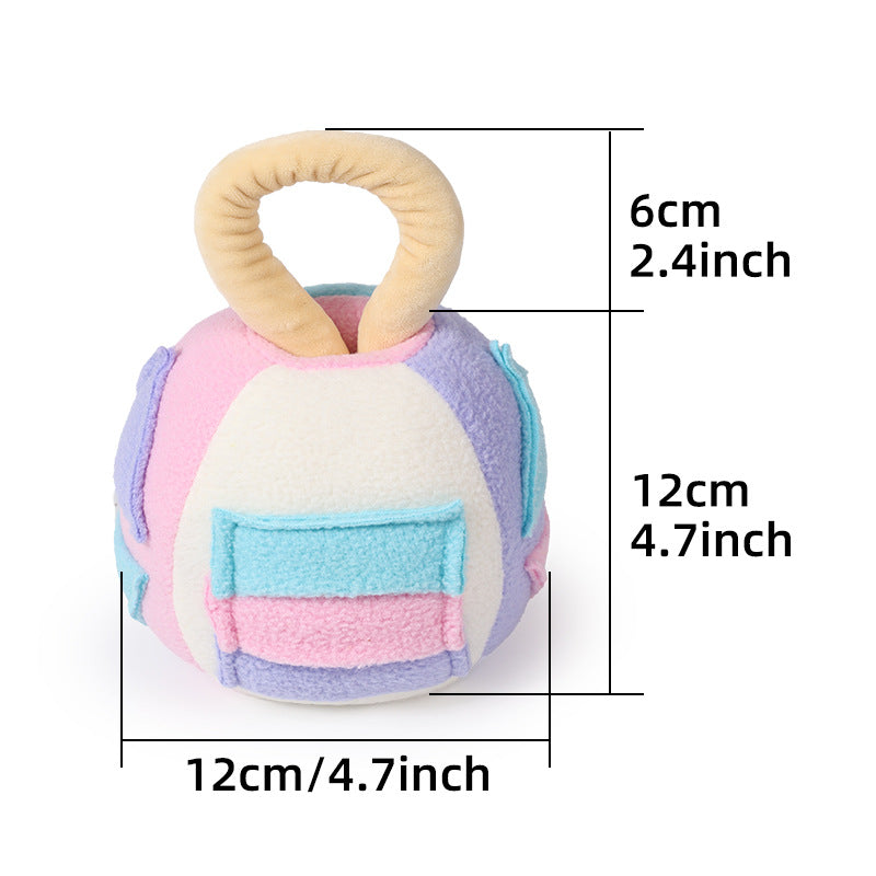Interactive Snuffle Ball with Squeaker – Blue & Pink