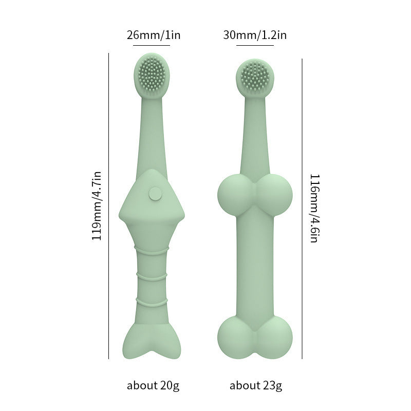 6-Pack Silicone Pet Toothbrushes – Blue