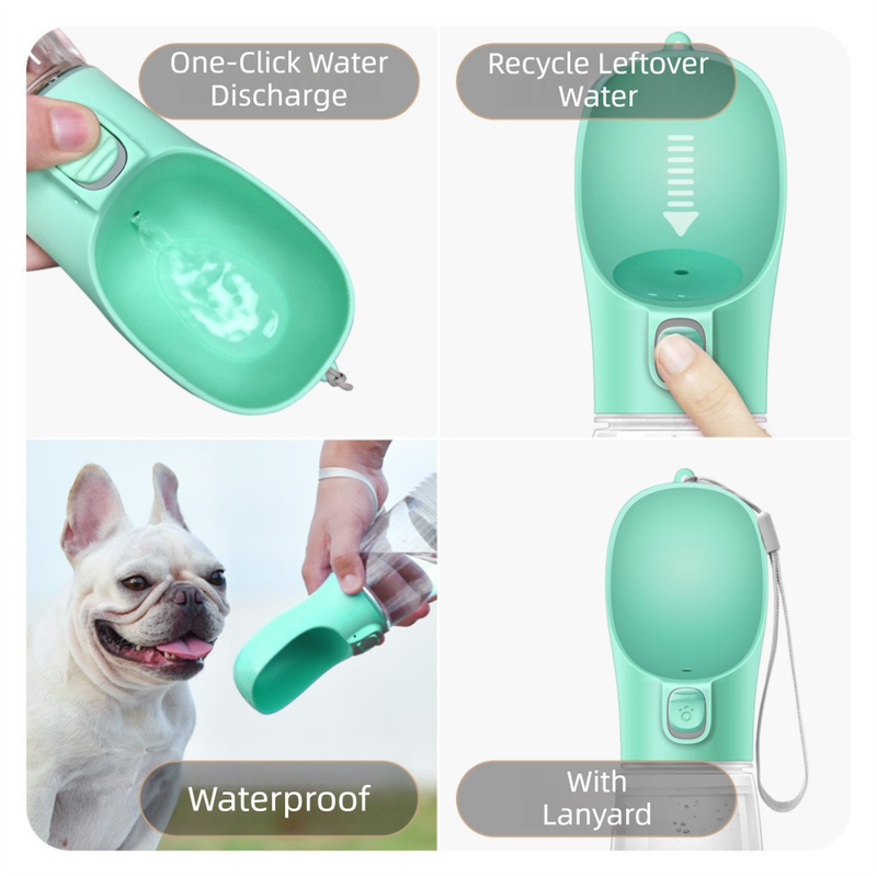 550ml Portable Dog Water Bottle – Green