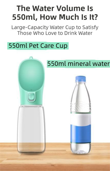 550ml Portable Dog Water Bottle – Green