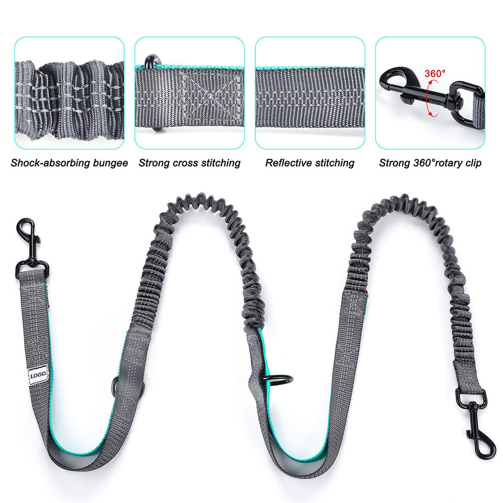Hands-Free Dog Running Leash & Belt – Grey