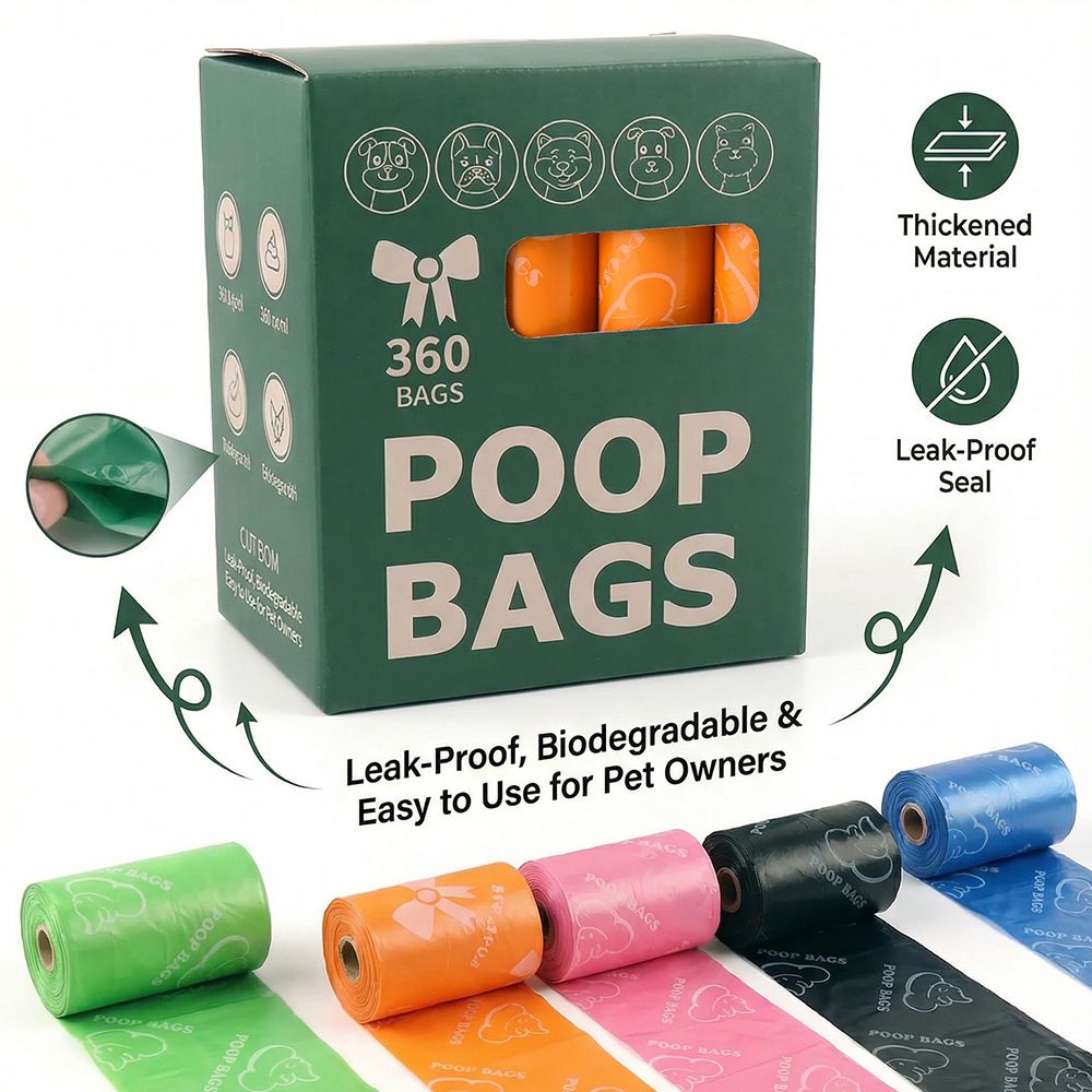 360-Pack Dog Waste Bags – Green