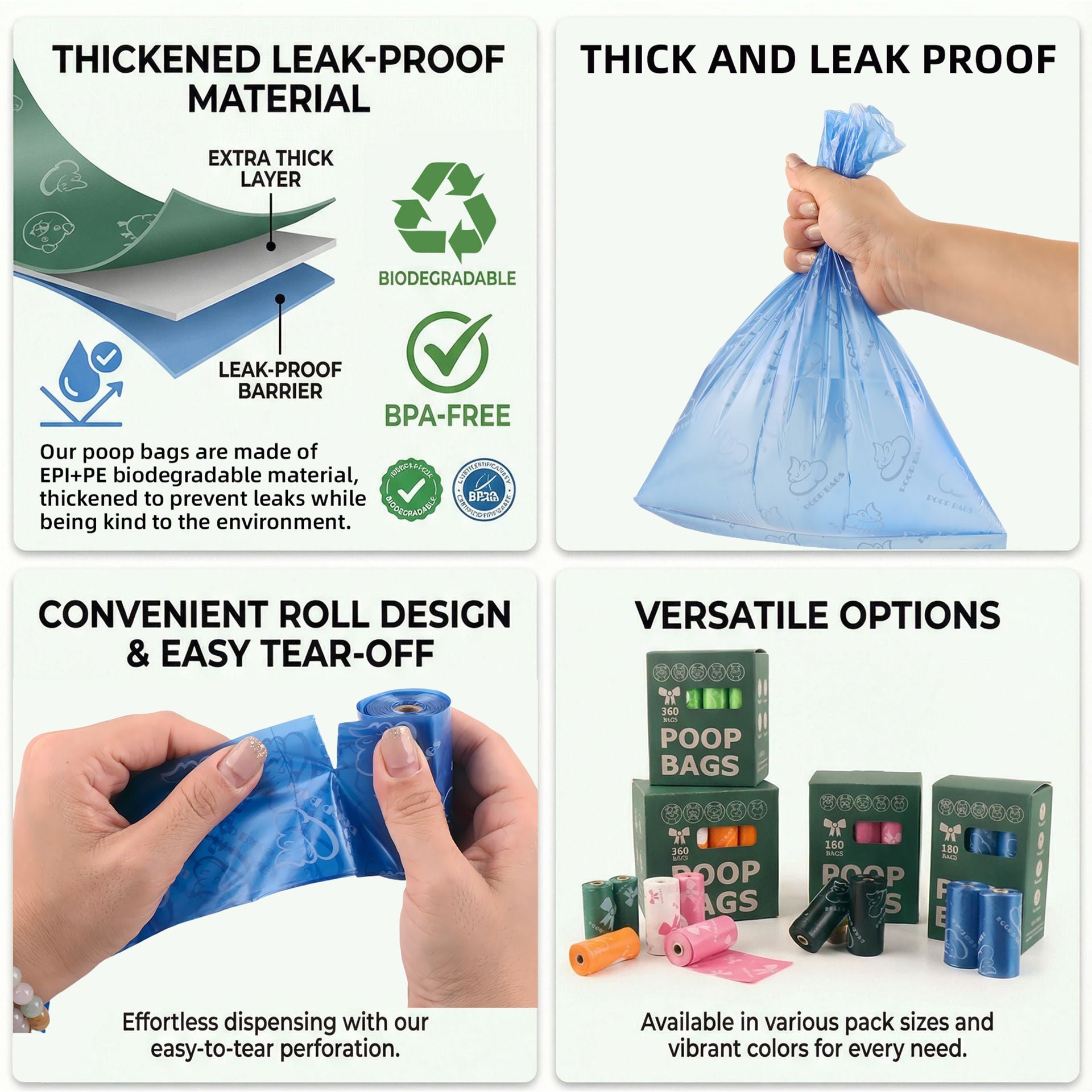 360-Pack Dog Waste Bags – Green