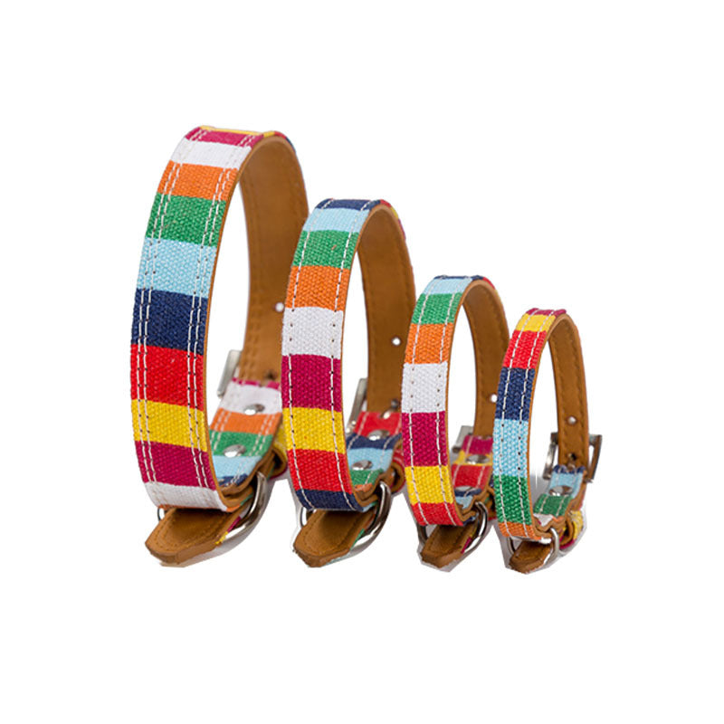 Colourful Striped Pet Collar