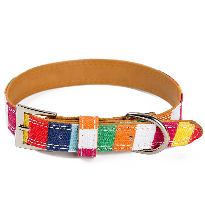 Colourful Striped Pet Collar